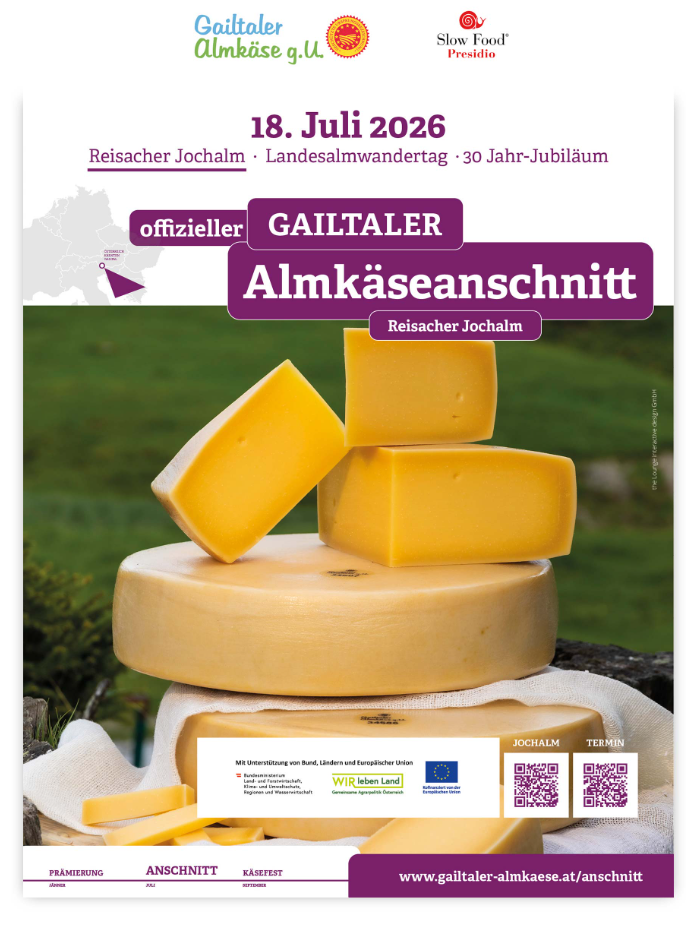 Offizieller Gailtaler Almkäseanschnitt